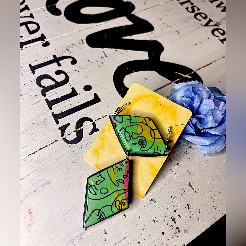 Handmade, polymer, clay necklace